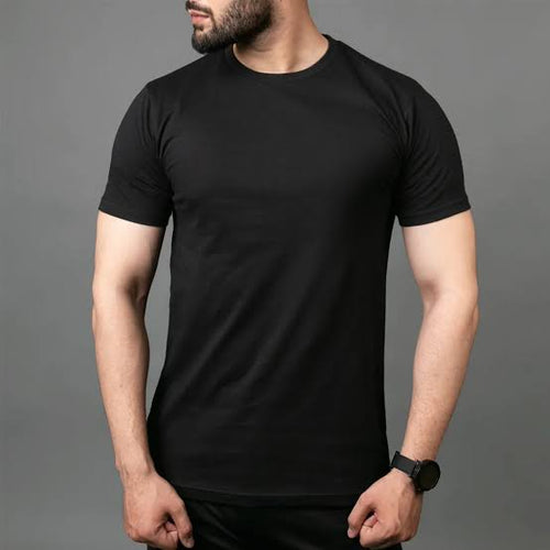 T-shirt For Men Plain Black and gray