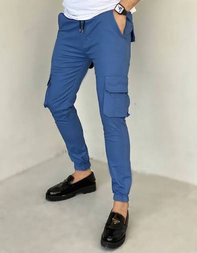 Casual Trousers For Men in Blue/Black And Gray Colour